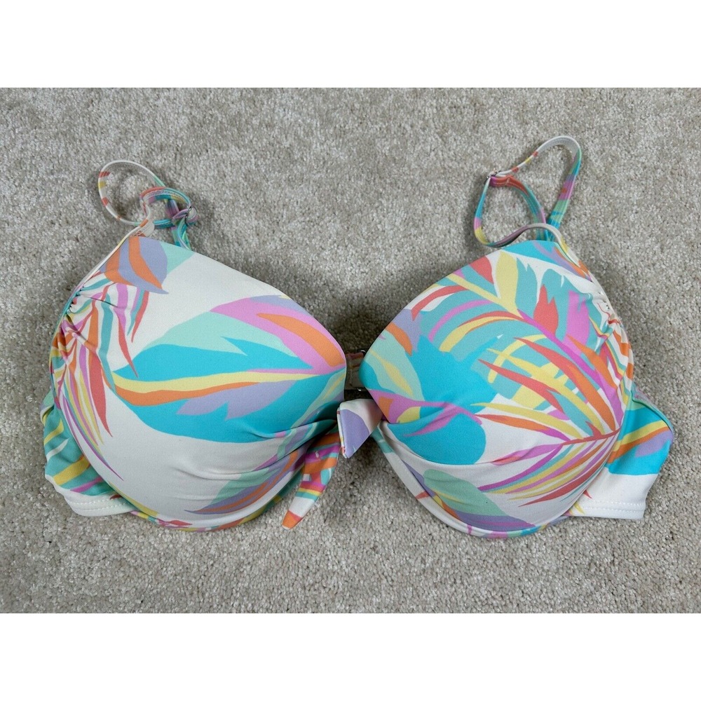 SO Womans Size XXL Multicolor Padded Swim Bikini Top‎